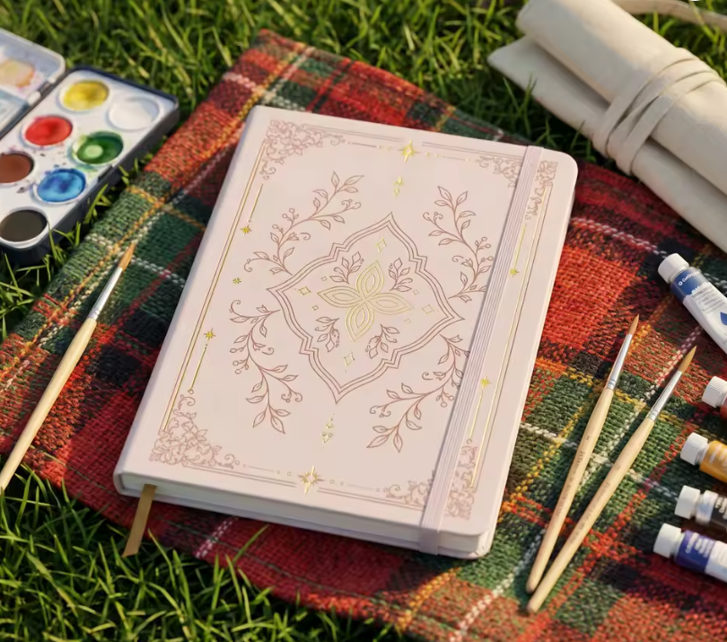 Journal A5 Pontilhado Botanical Gold 🌿✨