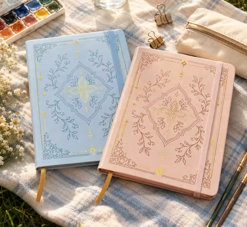 Journal A5 Pontilhado Botanical Gold 🌿✨