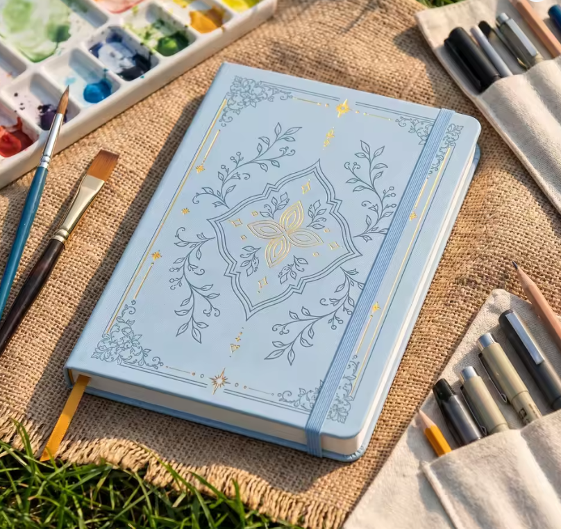Journal A5 Pontilhado Botanical Gold 🌿✨