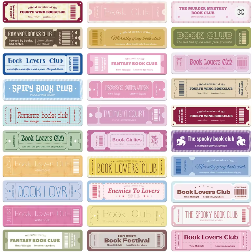 Kit 30 Marcadores de Página Book Lovers 📚✨