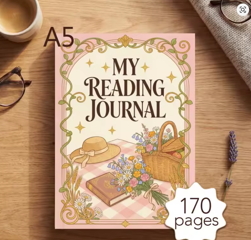 Journal de Leitura A5 para Book Lovers – Reading Journal 📚✨