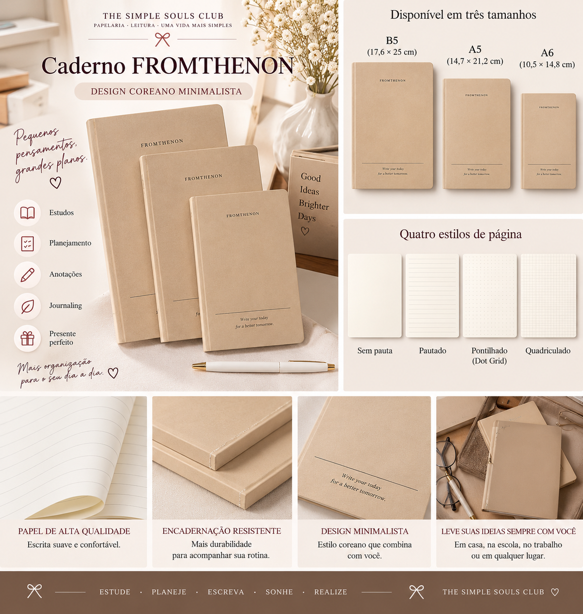 Caderno FROMTHENON – Design Coreano Minimalista