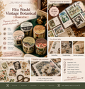 Fita Washi Vintage Botanical – 55mm x 2m