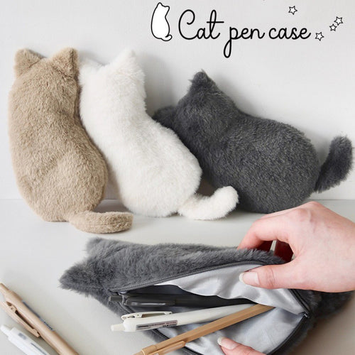 Estojo de Pelúcia Gatinho Kawaii 🐈‍⬛✨