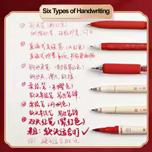 Kit 6 Canetas Vermelhas para Estudos & Anotações ❤️🖊️